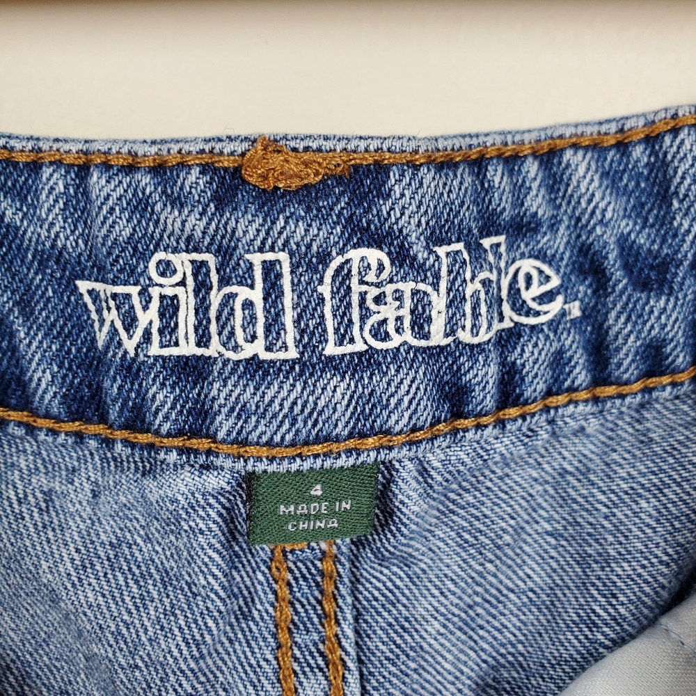 Wild Fable Size 4 Distressed Ripped High Rise Denim Short - Picture 6 of 11